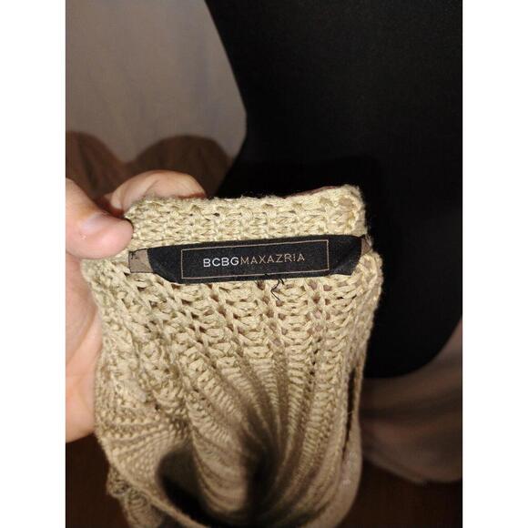 BCBG Max Azria Foil Brushed Sliver Sweater MSRP 198.00 Size Medium - Picture 9 of 9